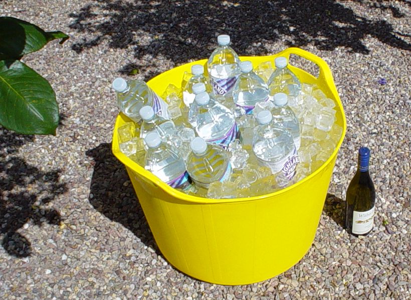 75 Litre Tub Holding 12 x 1.5 Litre Water Bottles