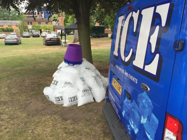 50 bags of ice cubes and 5 x 45 litre ice buckets.